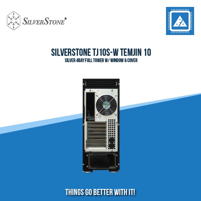 SILVERSTONE TJ10S-W TEMJIN 10 SILVER 4BAY FULL TOWER W/ WINDOW & COVER SILVERSTONE TJ10S-W TEMJIN 10 SILVER 4BAY FULL TOWER W/ WINDOW & COVER